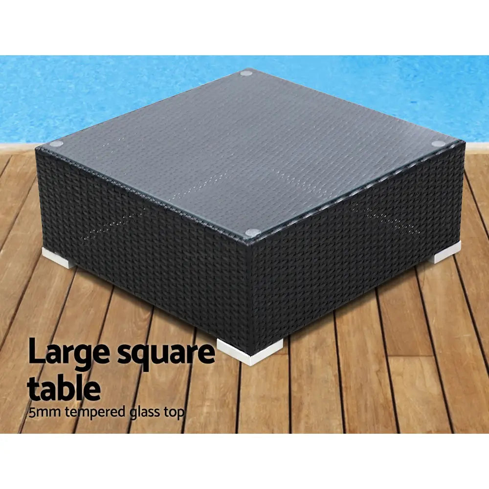 Gardeon 8-piece Outdoor Sofa Set Wicker Couch Lounge Setting Cover