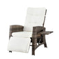 Gardeon Outdoor Recliner Chairs Sun Lounge Wicker Lounger Patio Furniture Adjustable Brown