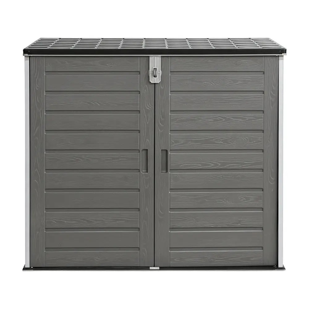 Gardeon Outdoor Storage Box 1170l Container Lockable Cabinet Tool Organizer Shed Grey