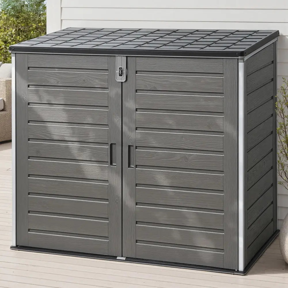 Gardeon Outdoor Storage Box 1170l Container Lockable Cabinet Tool Organizer Shed Grey