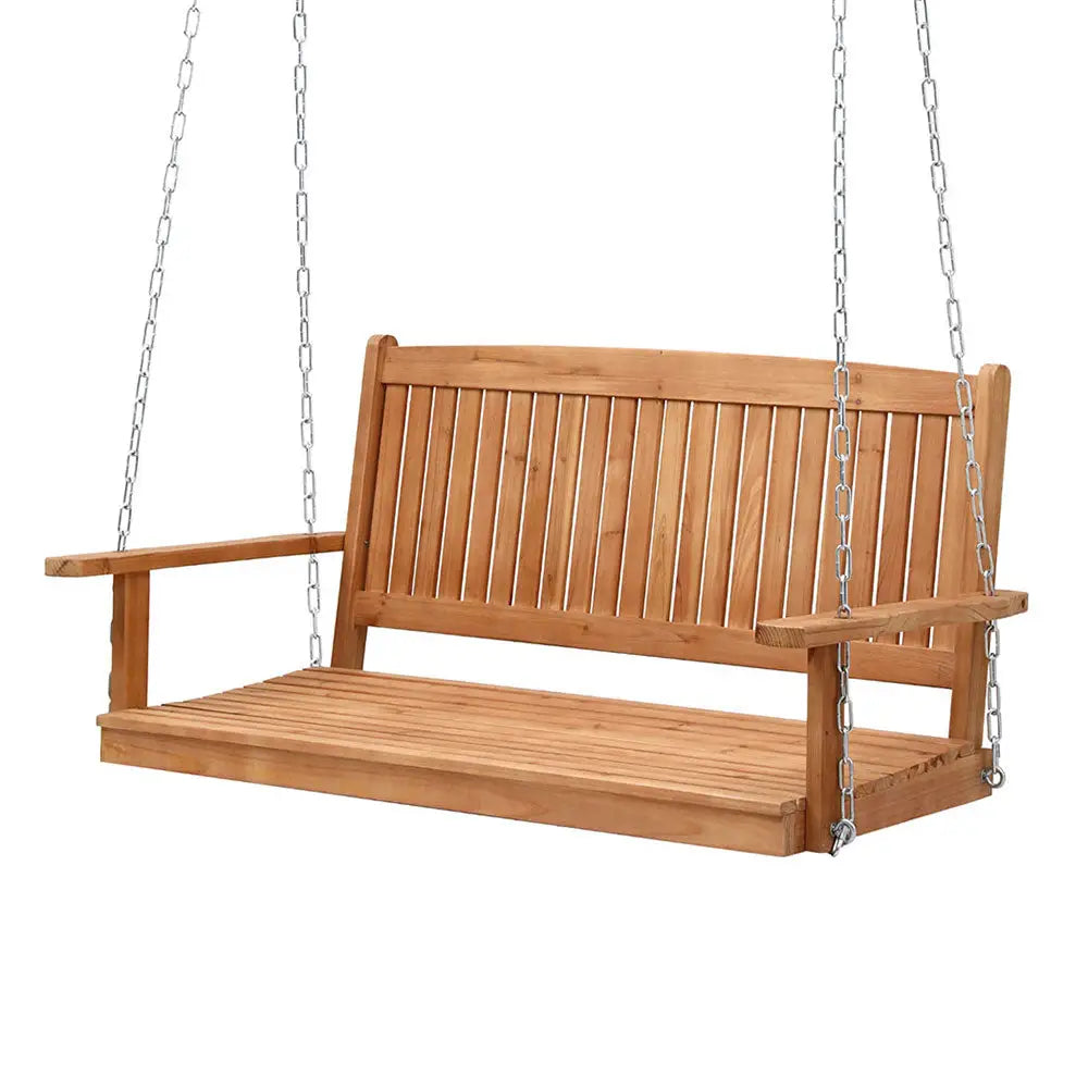 Gardeon Porch Swing Chair with Chain Outdoor Furniture Wooden Bench 2 Seater