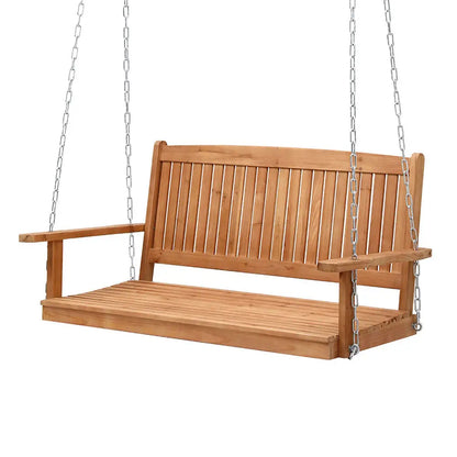 Gardeon Porch Swing Chair with Chain Outdoor Furniture Wooden Bench 2 Seater