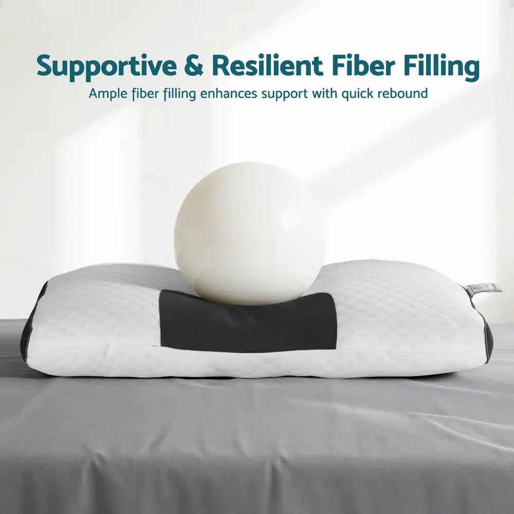 Giselle Bedding Contour Pillow Ergonomic Neck 48x73cm