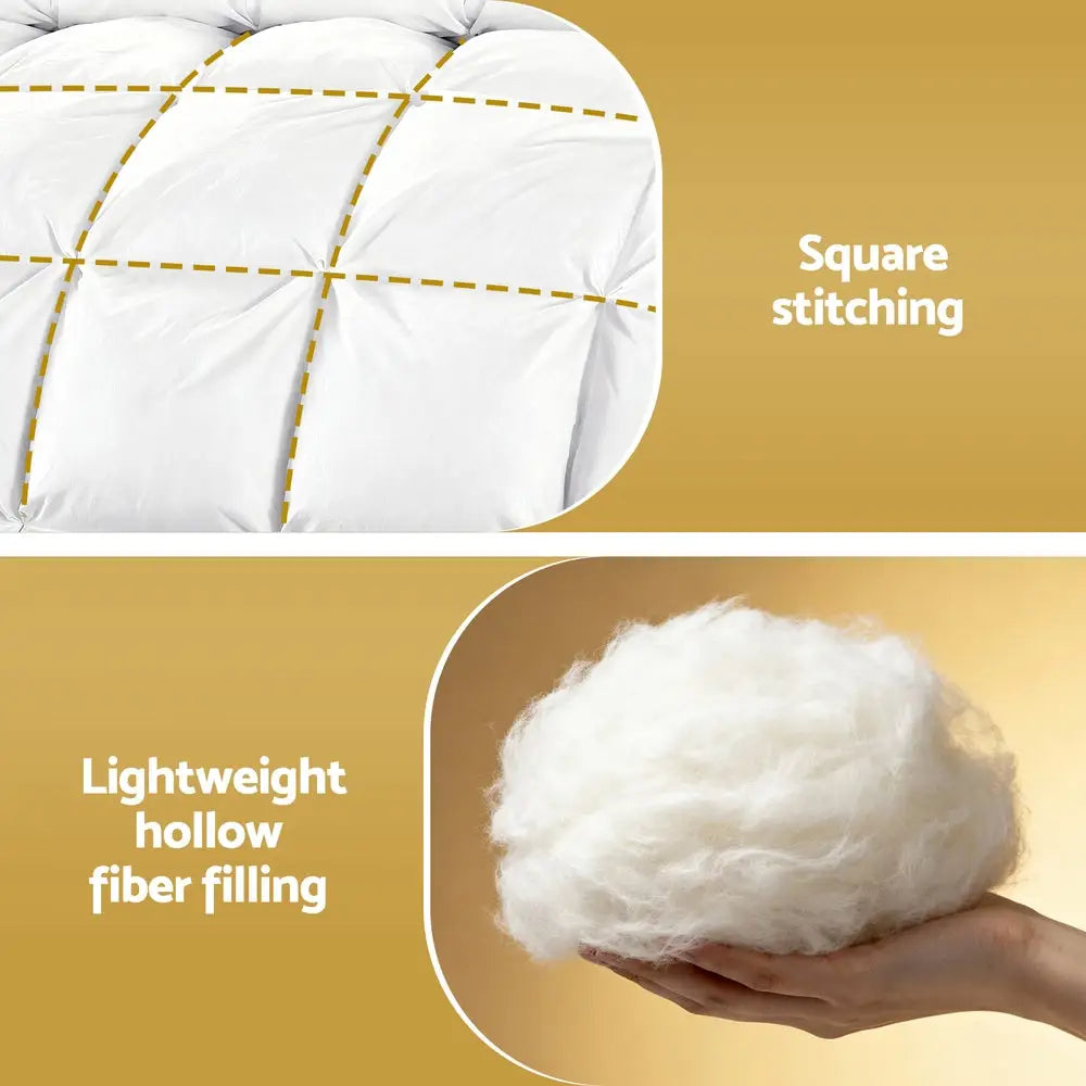 Giselle Bedding Queen Size 400gsm Microfiber Quilt All Season Duvet Quilts Comforter Winter Summer