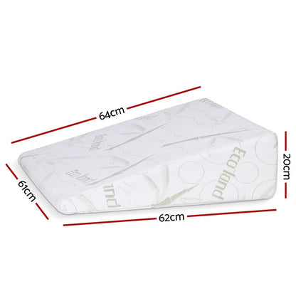 Giselle Bedding Wedge Pillow Gel Memory Foam Ergonomic Support Bamboo Cover