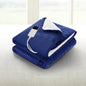 Giselle Electric Throw Rug Heated Blanket Washable Snuggle Flannel Winter Navy