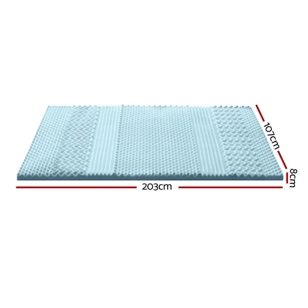 Giselle Memory Foam Mattress Topper 7-zone 8cm King Single