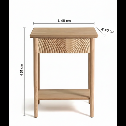 Gladstone Bedside Table 48x61cm