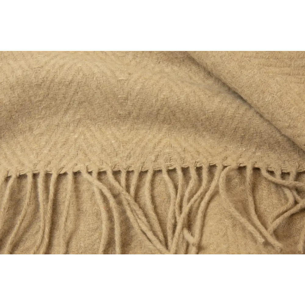 Hampton Throw - Merino Wool Blend - Camel