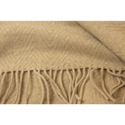 Hampton Throw - Merino Wool Blend - Camel