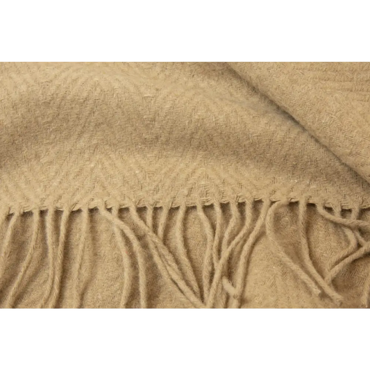 Hampton Throw - Merino Wool Blend - Camel