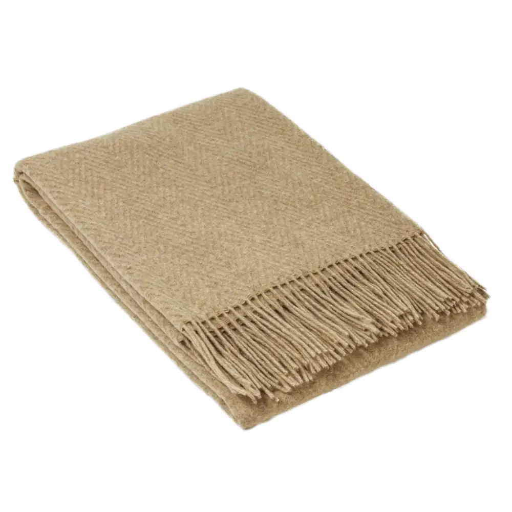 Hampton Throw - Merino Wool Blend - Camel