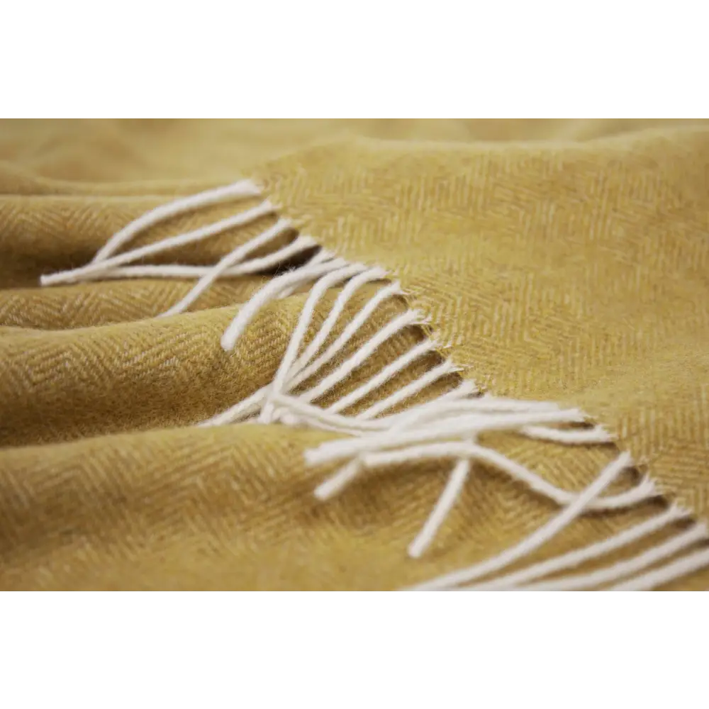 Hampton Throw - Merino Wool Blend - Ochre