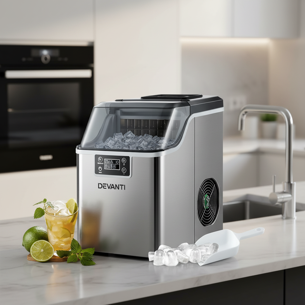 Ice Maker Machine Commercial Portable Ice Cube Tray Countertop 3.2L
