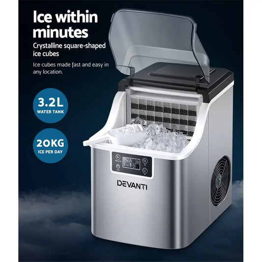 Ice Maker Machine Commercial Portable Cube Tray Countertop 3.2l
