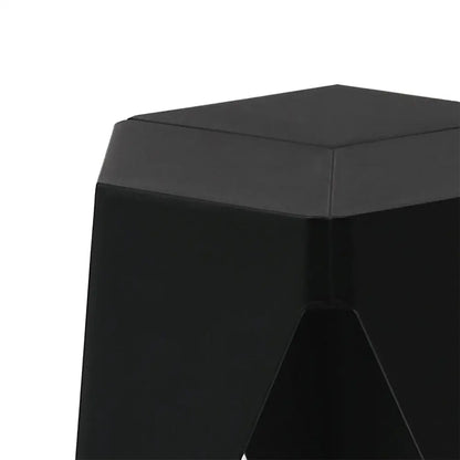 In 2x Bar Stools Puzzle Plastic Foot Stool Black
