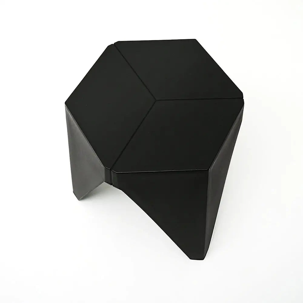 In 2x Bar Stools Puzzle Plastic Foot Stool Black