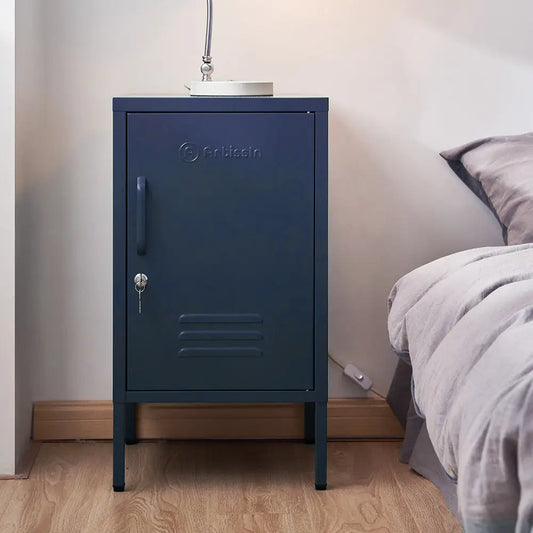 In Bedside Table Metal Cabinet - Mini Blue