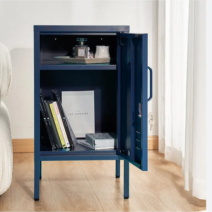 In Bedside Table Metal Cabinet - Mini Blue