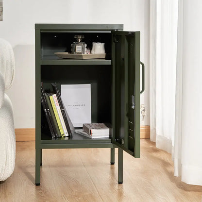 In Bedside Table Metal Cabinet - Mini Green