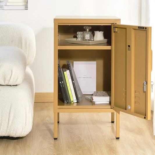 In Bedside Table Metal Cabinet - Mini Yellow