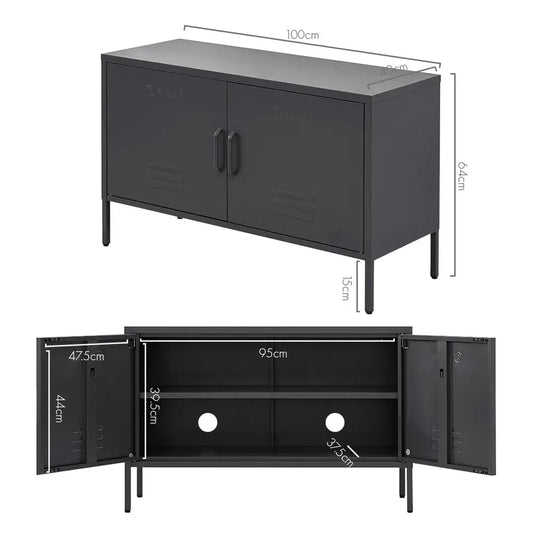 In Buffet Sideboard Metal Cabinet - Base Charcoal
