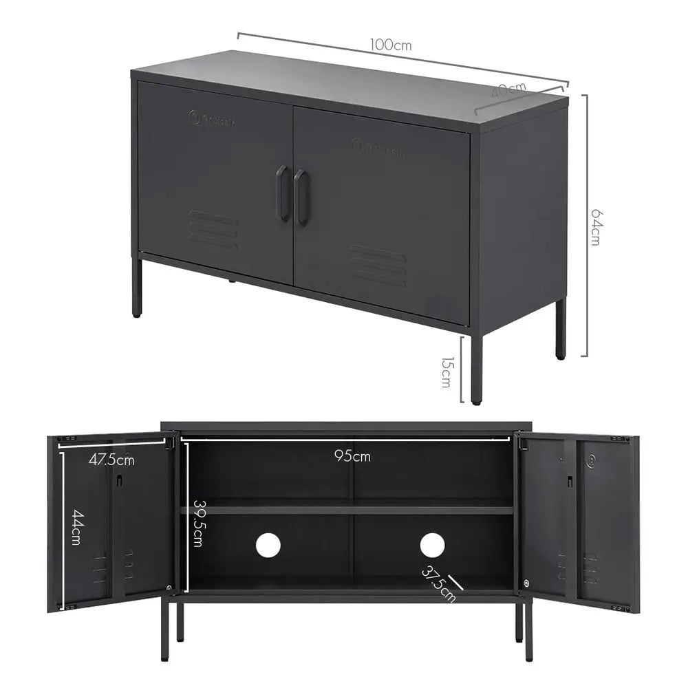 In Buffet Sideboard Metal Cabinet - Base Charcoal