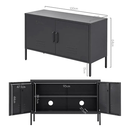 In Buffet Sideboard Metal Cabinet - Base Charcoal