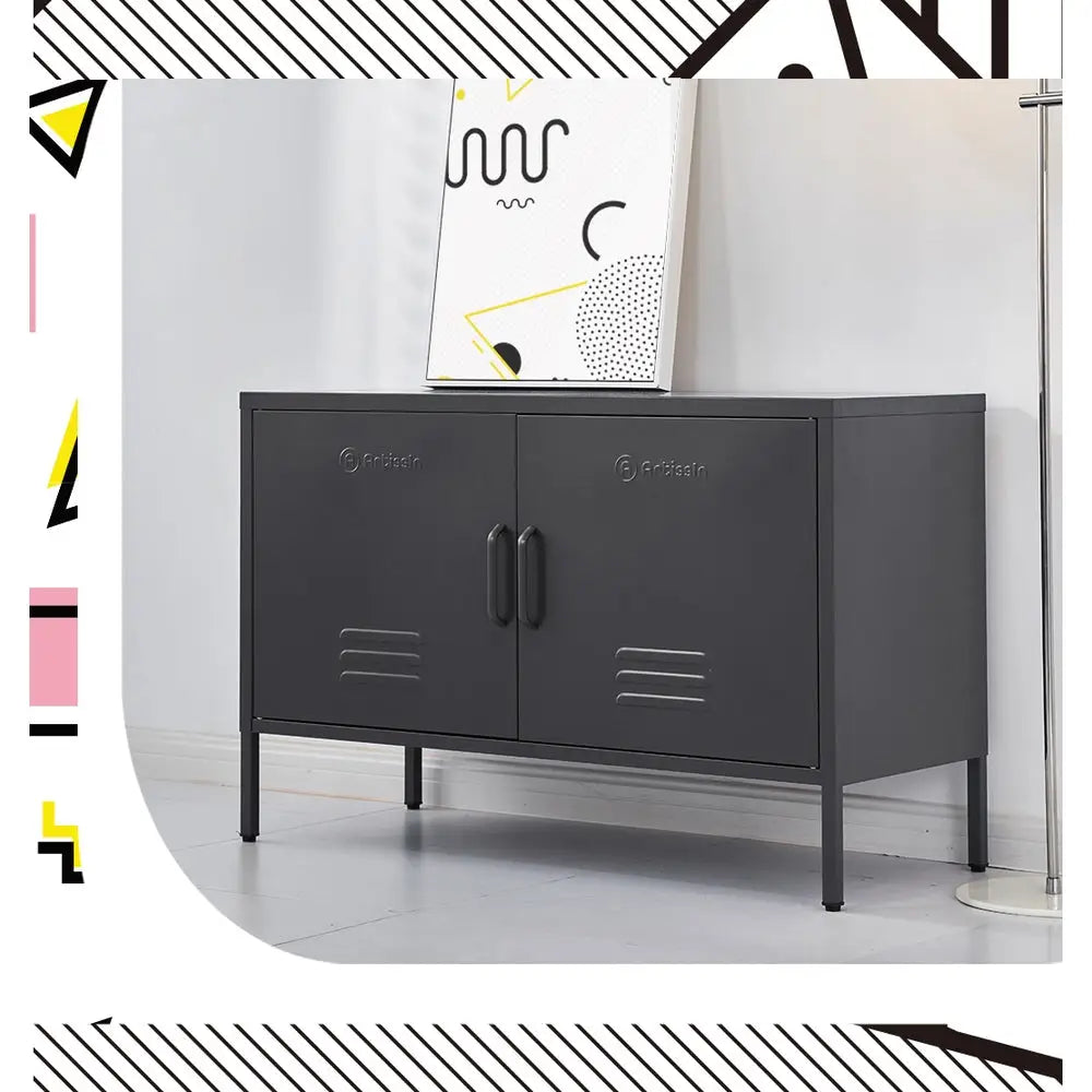 In Buffet Sideboard Metal Cabinet - Base Charcoal