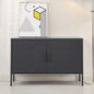 Charcoal buffet sideboard metal cabinet charcoal 100cm x 40cm x 64cm - home storage cabinet Australia