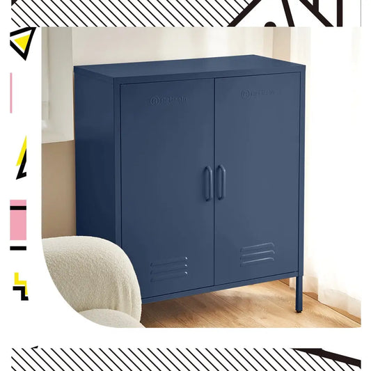 In Buffet Sideboard Metal Cabinet - Sweetheart Blue