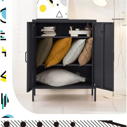 In Buffet Sideboard Metal Cabinet - Sweetheart Charcoal