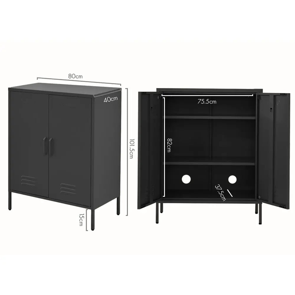 In Buffet Sideboard Metal Cabinet - Sweetheart Charcoal