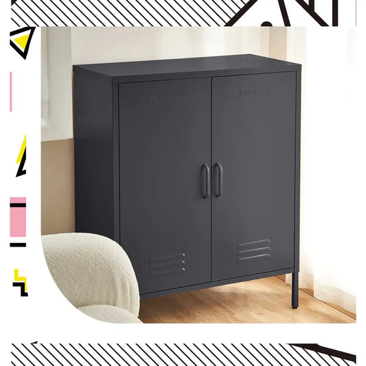 In Buffet Sideboard Metal Cabinet - Sweetheart Charcoal