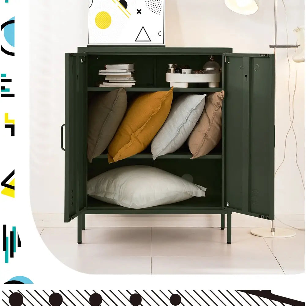 In Buffet Sideboard Metal Cabinet - Sweetheart Green