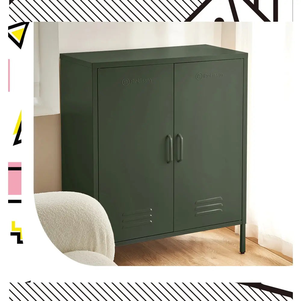 In Buffet Sideboard Metal Cabinet - Sweetheart Green