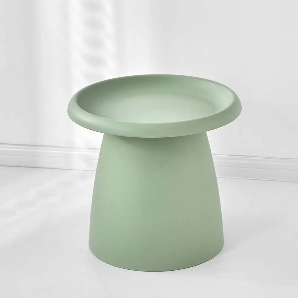 In Coffee Table Round 52cm Plastic Green | Minimalist Mint-green Ceramic Stool Smooth