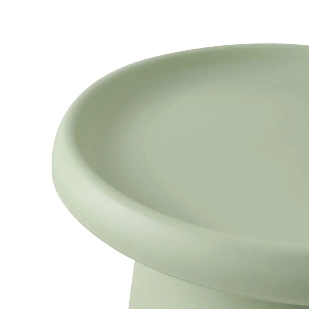 In Coffee Table Round 52cm Plastic Green | Sleek Matte Sage Green Ceramic
