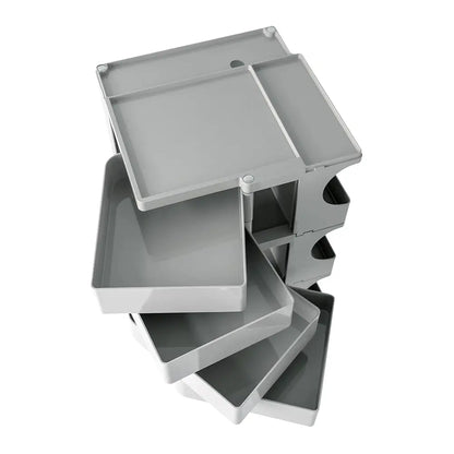 In Storage Trolley Bedide Table 5 Tier Cart Boby Replica Grey | Gray Plastic Multi-tiered Storage Cart