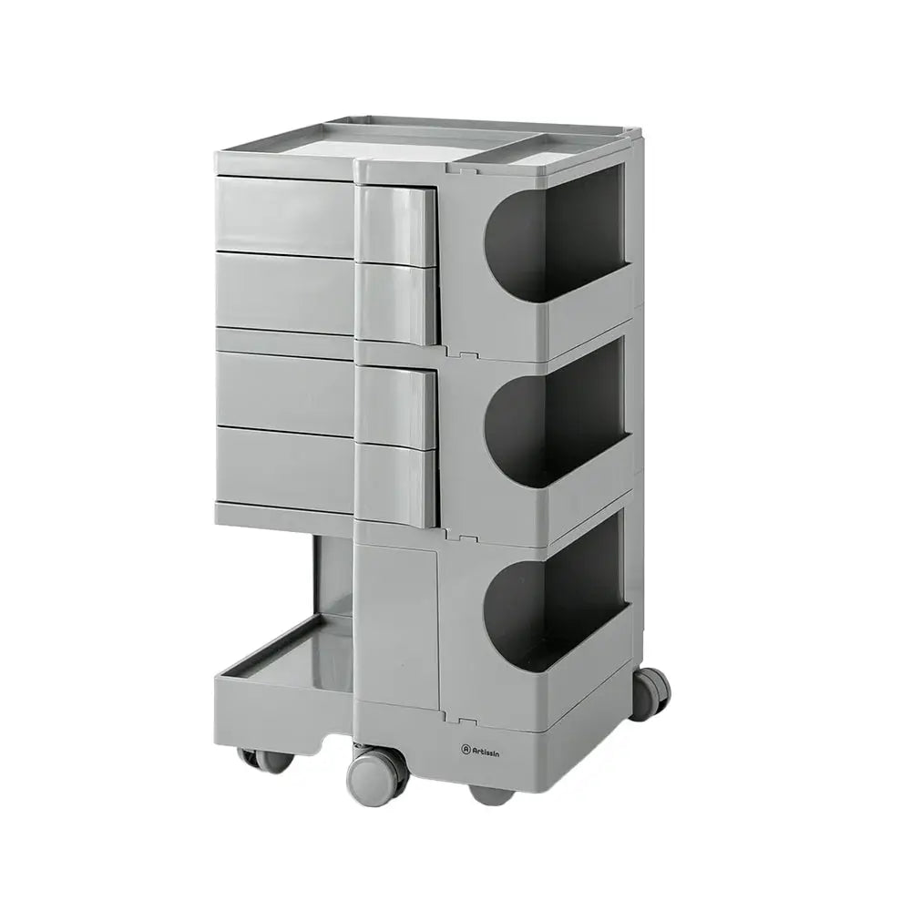 In Storage Trolley Bedide Table 5 Tier Cart Boby Replica Grey | Gray Plastic Storage Cart Multiple