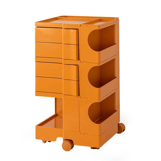 In Storage Trolley Bedide Table 5 Tier Cart Boby Replica Orange | Orange Plastic Storage Cart Multiple