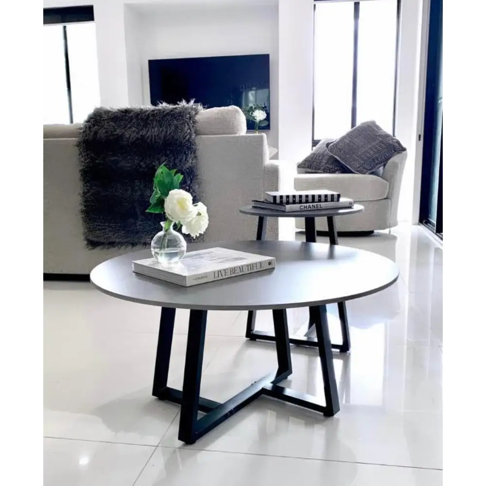 Interior Ave - Broadway Two Tier Coffee Table Set - Stone Grey