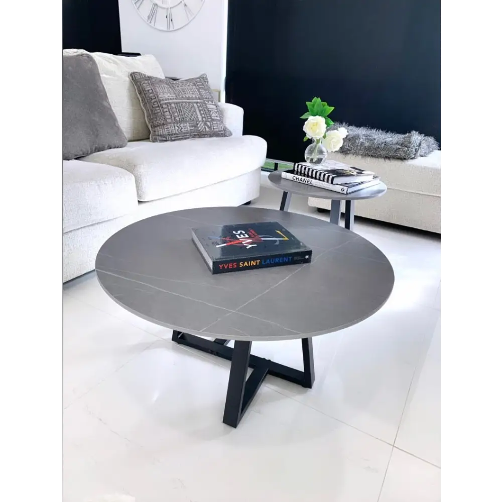 Interior Ave - Broadway Two Tier Coffee Table Set - Stone Grey