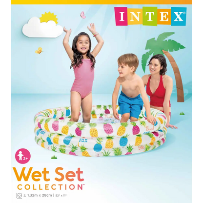 Intex 3 Ring Pineapple Splash Pool 59431 132cm