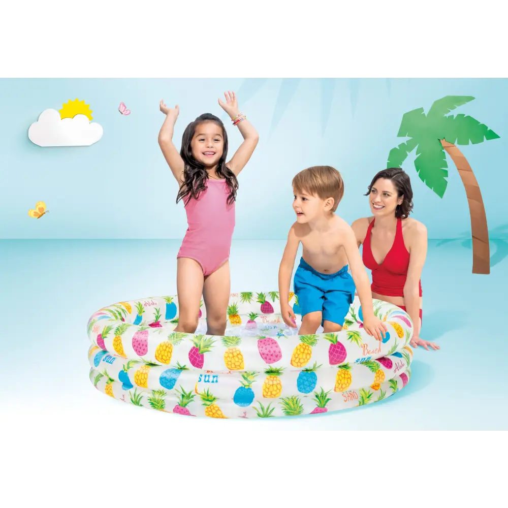 Intex 3 Ring Pineapple Splash Pool 59431 132cm
