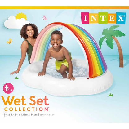 Intex Rainbow Cloud Inflatable Spray Baby Pool 57141