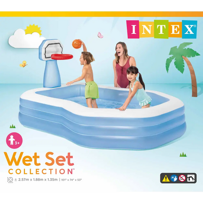 Intex Swim Center Shootin’ Hoops Inflatable Pool 2.57m x 1.88m 57183