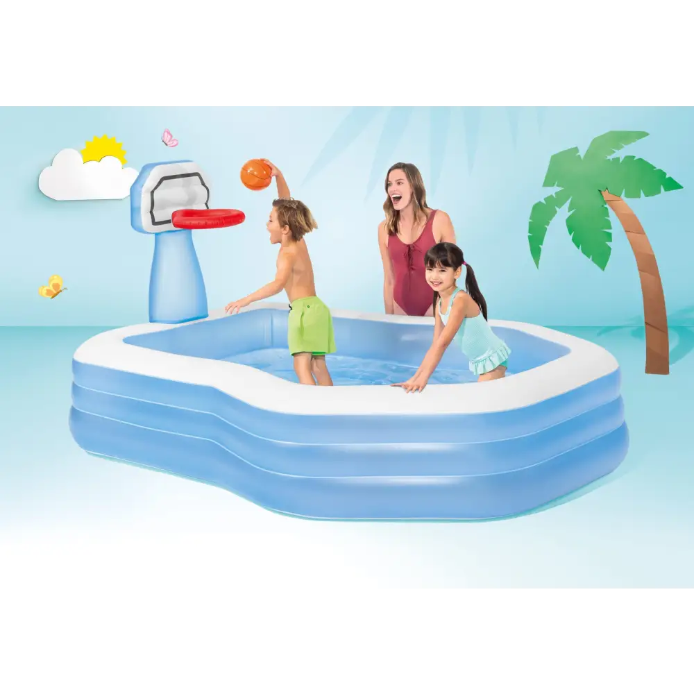 Intex Swim Center Shootin’ Hoops Inflatable Pool 2.57m x 1.88m 57183