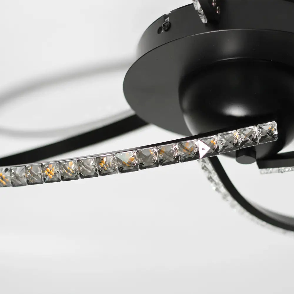 Irie Dimmable 3 Lights Led Ceiling Light - Black