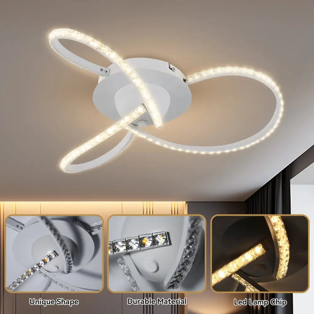 Irie Dimmable 3 Lights Led Ceiling Light - White